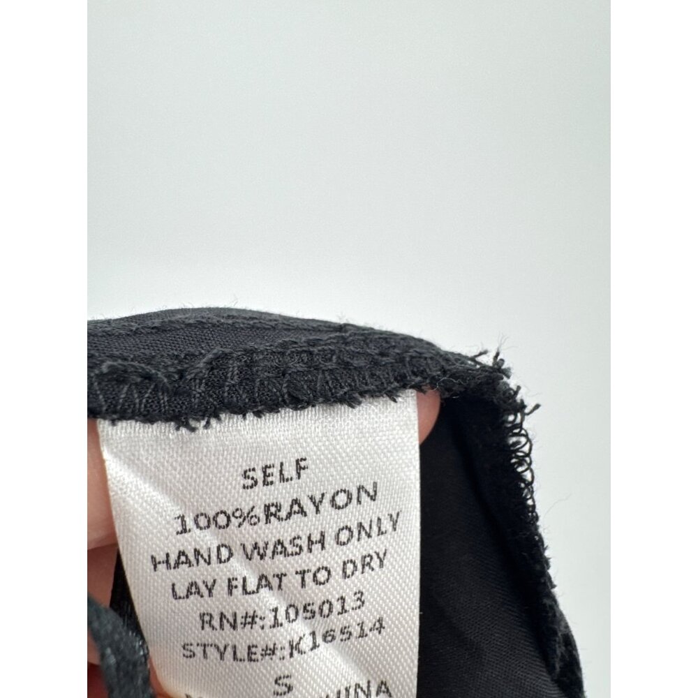 Savanna Jane Black  Embroidered Open  Kimono Cardigan topper size small new - Picture 6 of 7